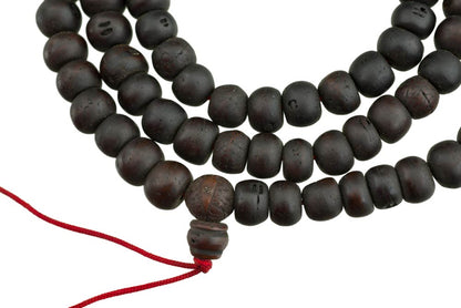 Bodhi Mala Tibétain Authentique – Collier Chapelet En Graines De Bodhi Du Népal