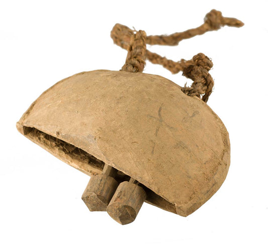 Grande Cloche de Vache en Métal 21 cm – Art Ethnique Naga d’Inde