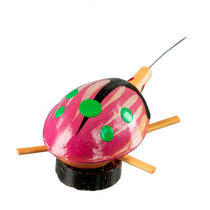 Animal Magnet Scarabée Coccinelle en Coque de Pistache