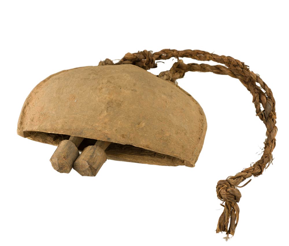 Grande Cloche de Vache en Métal 21 cm – Art Ethnique Naga d’Inde