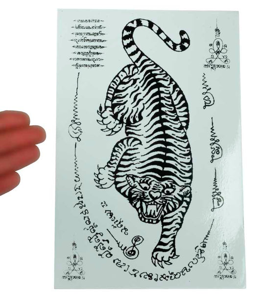 Stickers Thaïlande Tigre – Autocollant Sak Yant en Vinyle Transparent