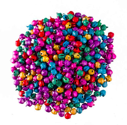 Lot de 50 ou 100 Mini Grelots Multicolores en Métal Ø 10mm – Accessoires Créatifs Indiens