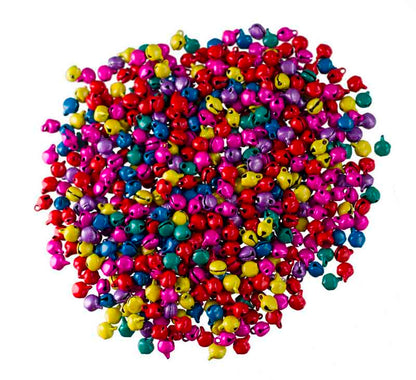 Lot de 50 ou 100 Mini Grelots Multicolores en Métal Ø 8 mm – Accessoires Créatifs Indiens