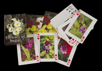 Jeu de 56 Cartes à Jouer – Les Fleurs de l'Himalaya du Népal