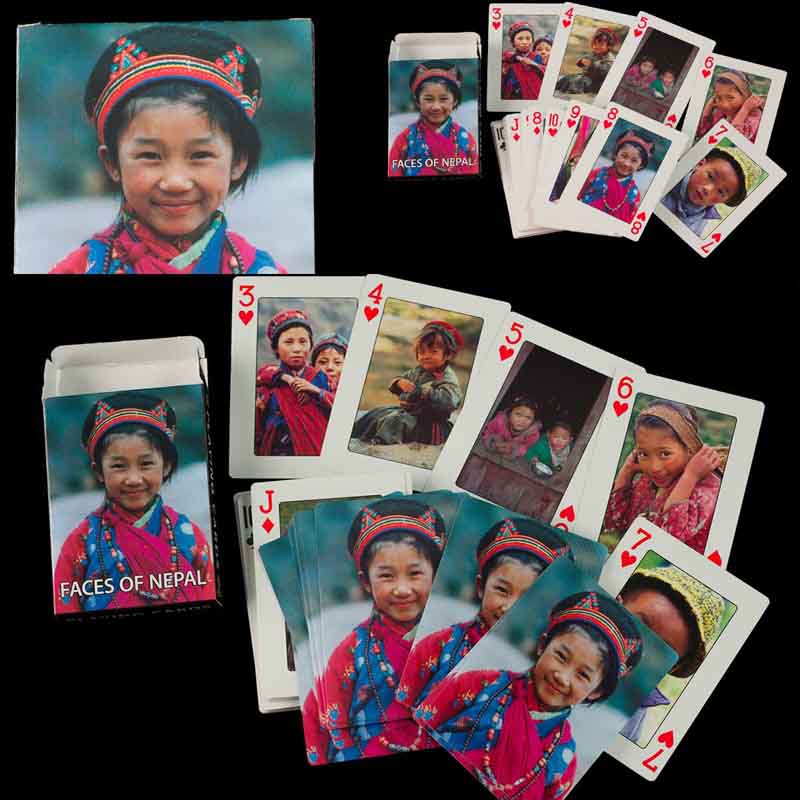 Jeu de 56 Cartes à Jouer – Les Visages des Népalais de l'Himalaya