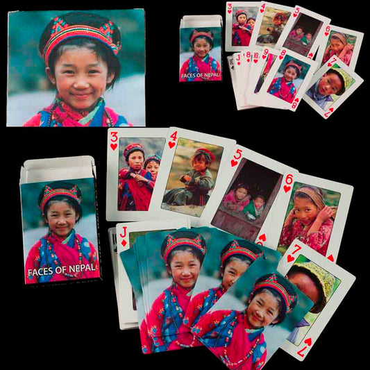 Jeu de 56 Cartes à Jouer – Les Visages des Népalais de l'Himalaya