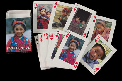 Jeu de 56 Cartes à Jouer – Les Visages des Népalais de l'Himalaya