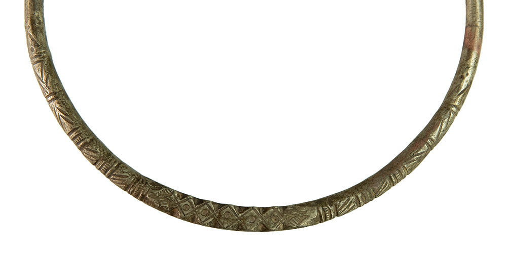 Collier Ethnique Hansuli Tharu – Ancienne Torque Décorative Du Népal