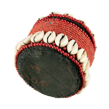 Boîte À Bijoux Tibétaine Avec Cauris Et Perles Rouges – Artisanat Traditionnel