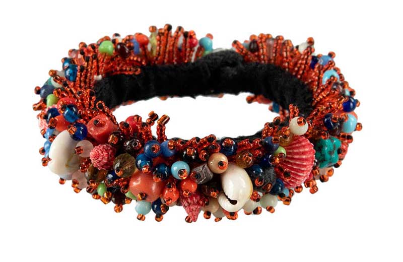 Bracelet Cauri et perles de rocaille – Bijou artisanal du Népal