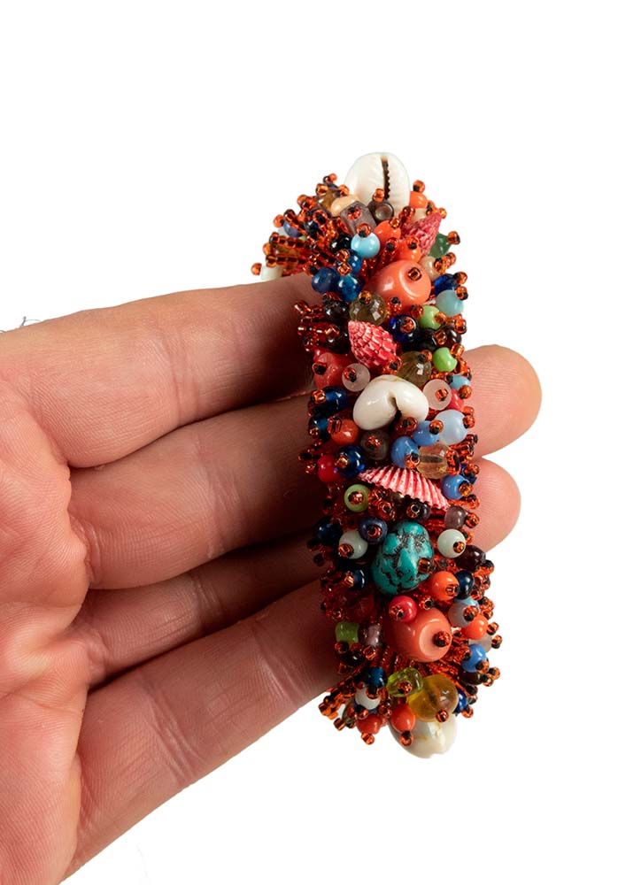 Bracelet Cauri et perles de rocaille – Bijou artisanal du Népal