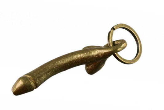 Porte-Clé Zizi En Laiton – Création Artisanale Du Cameroun