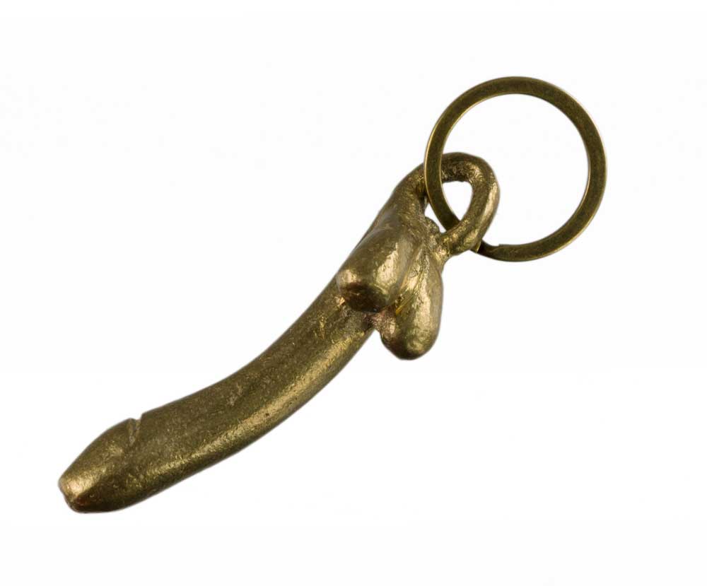 Porte-Clé Zizi En Laiton – Création Artisanale Du Cameroun