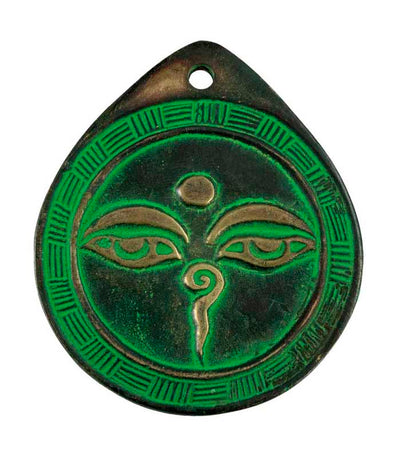 Décoration Murale Yeux de Bouddha en Laiton – Symbole Tibétain Spirituel