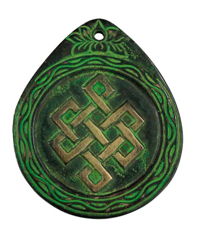 Décoration Murale Noeud Sans Fin en Laiton – Symbole Bouddhiste Tibétain