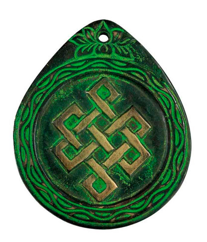 Décoration Murale Noeud Sans Fin en Laiton – Symbole Bouddhiste Tibétain