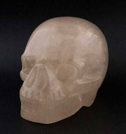 Grand Crâne en Cristal de Roche – Tête de Mort Chamanique Tibétaine