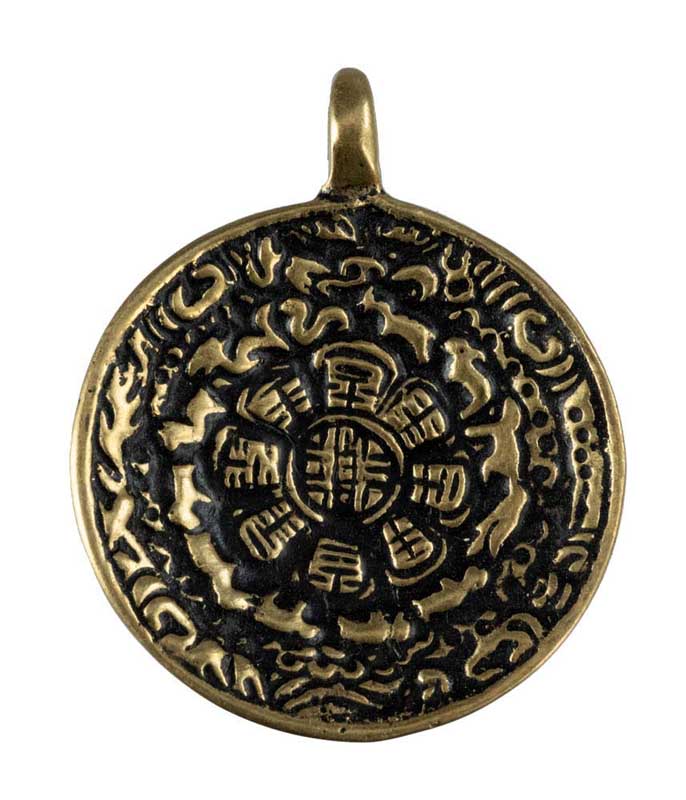 Thogchag Miroir Melong Sipaho – Amulette Bouddhiste Tibétaine en Laiton