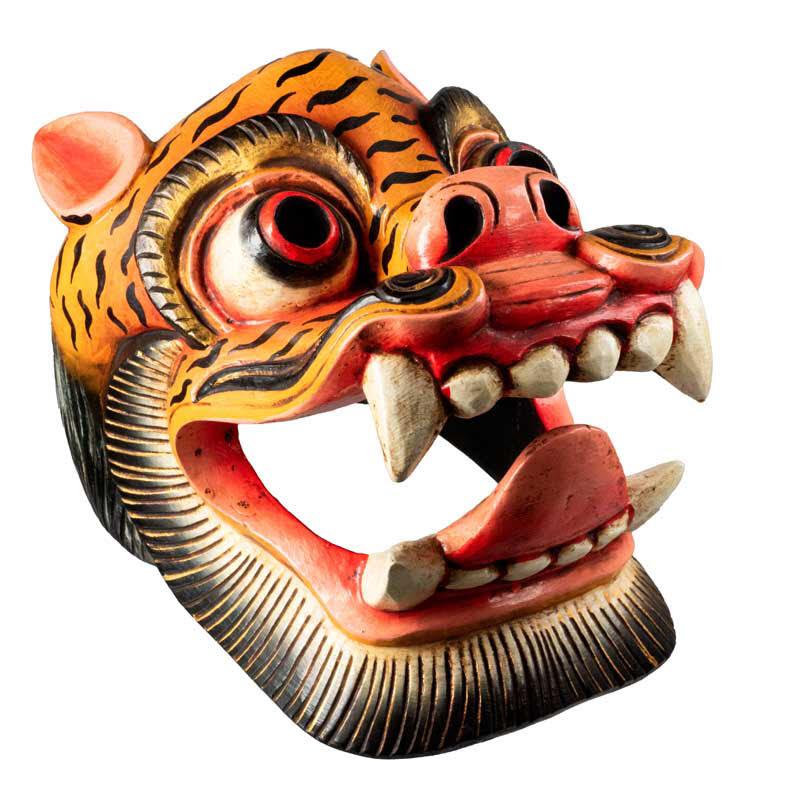 Masque Tigre Tibétain – Danse Cham Bouddhiste Du Népal