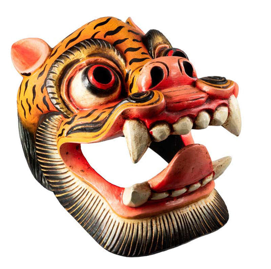 Masque Tigre Tibétain – Danse Cham Bouddhiste Du Népal