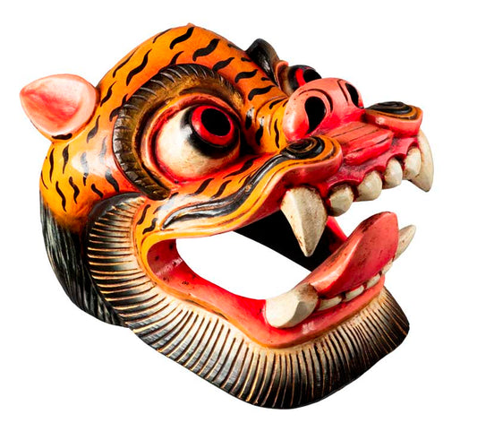 Masque Tigre Tibétain – Danse Cham Bouddhiste Du Népal