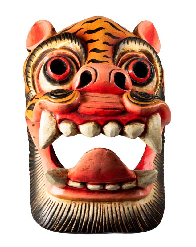 Masque Tigre Tibétain – Danse Cham Bouddhiste Du Népal