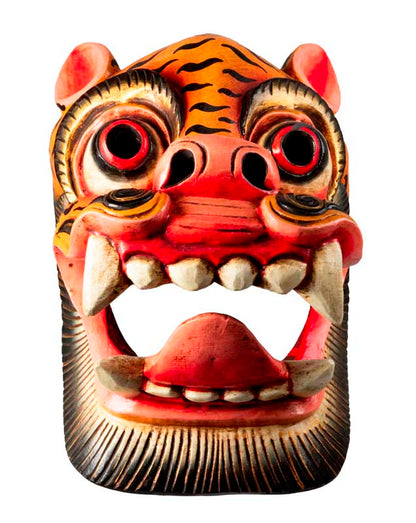 Masque Tigre Tibétain – Danse Cham Bouddhiste Du Népal