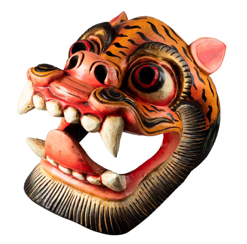 Masque Tigre Tibétain – Danse Cham Bouddhiste Du Népal