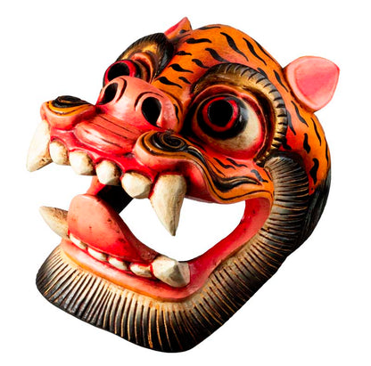 Masque Tigre Tibétain – Danse Cham Bouddhiste Du Népal