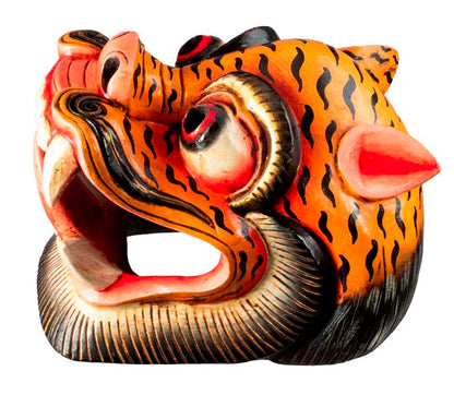 Masque Tigre Tibétain – Danse Cham Bouddhiste Du Népal