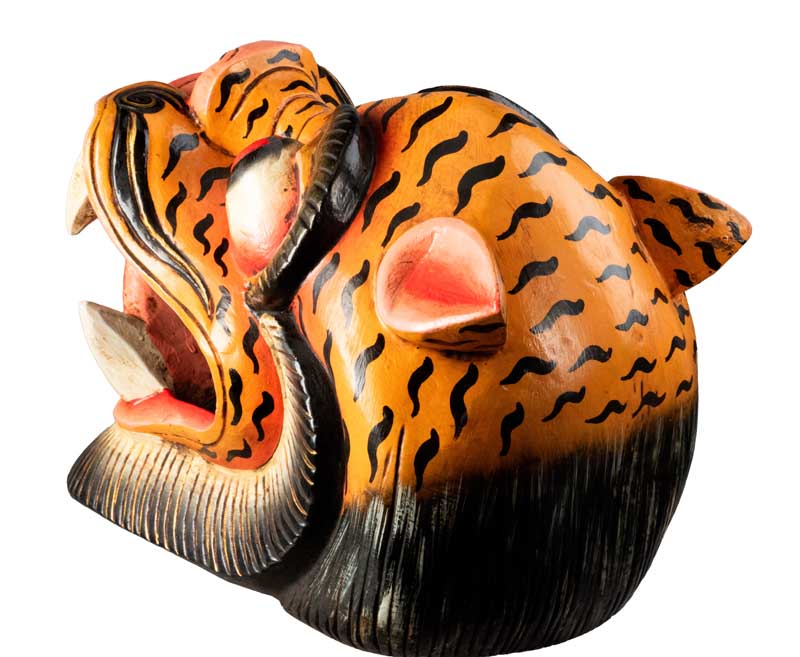 Masque Tigre Tibétain – Danse Cham Bouddhiste Du Népal