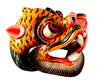 Masque Tigre Tibétain – Danse Cham Bouddhiste Du Népal