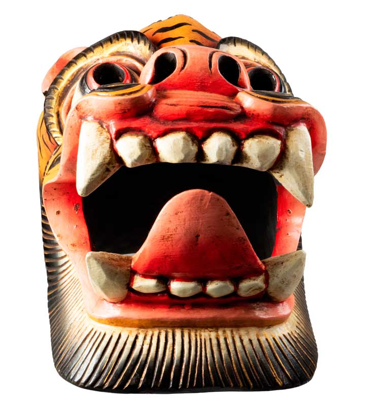 Masque Tigre Tibétain – Danse Cham Bouddhiste Du Népal