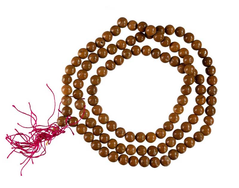 Collier Mala Tibétain en Jaspe Naturel – 108 Perles 8 à 8,5 mm