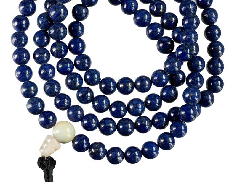 Mala Tibétain Lapis Lazuli – Collier Bouddhiste Pour La Méditation