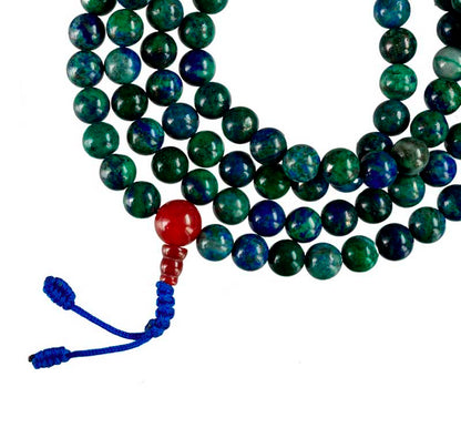 Mala Tibétain Azurite – Collier Bouddhiste 108 Perles
