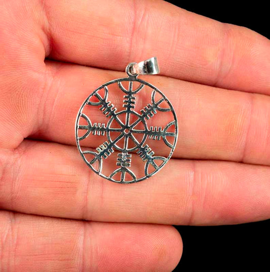 Pendentif Aegishjalmur – Heaume de la Terreur en Argent 925 - Viking