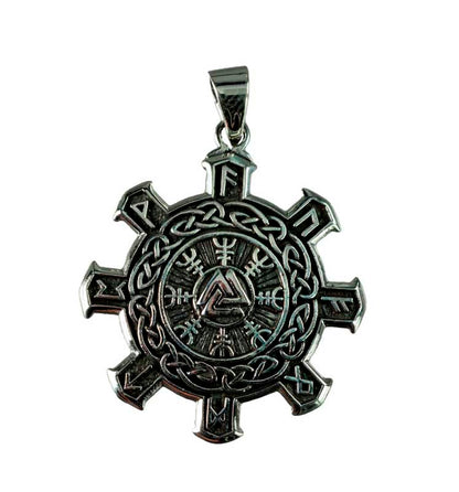 Pendentif Viking Aegishjalmur – Heaume de la Terreur en Argent Massif 925