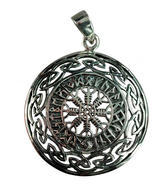 Pendentif Viking Aegishjalmur – Heaume de la Terreur en Argent Massif 925
