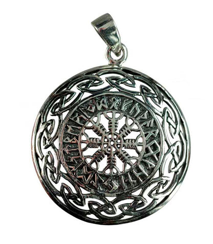 Pendentif Viking Aegishjalmur – Heaume de la Terreur en Argent Massif 925