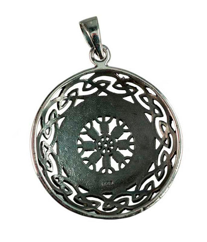 Pendentif Viking Aegishjalmur – Heaume de la Terreur en Argent Massif 925