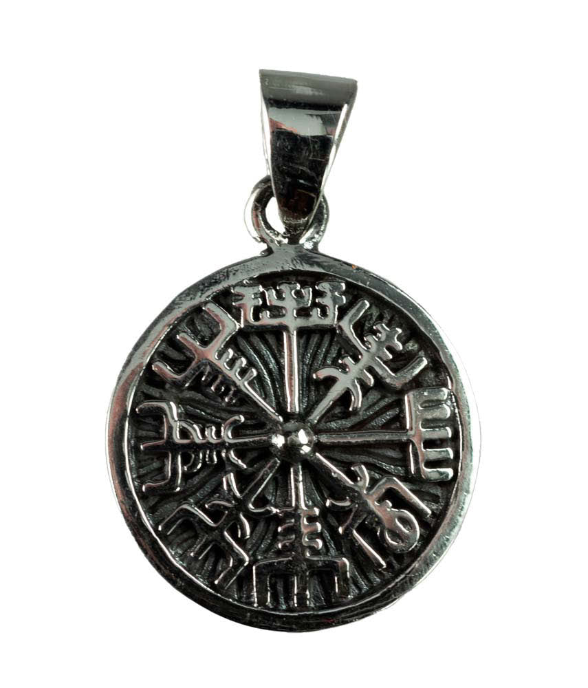 Pendentif Vegvísir Viking en Argent 925