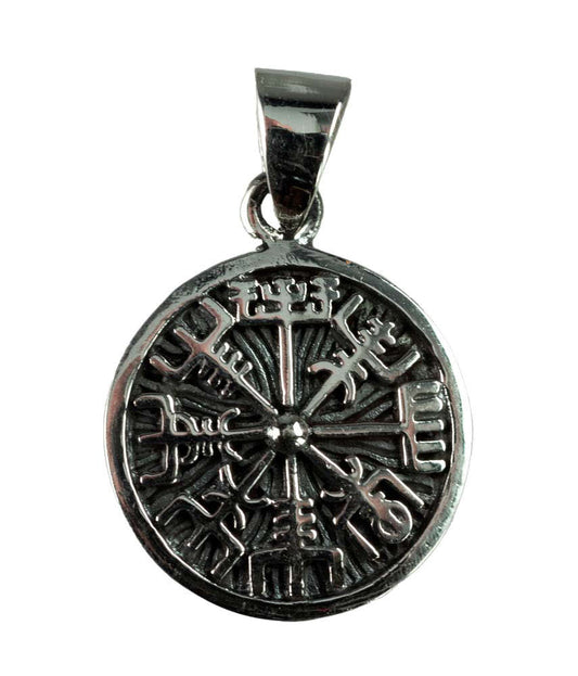 Pendentif Vegvísir Viking en Argent 925