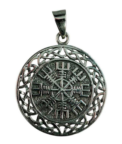 Pendentif Viking Vegvísir en Argent Massif 925