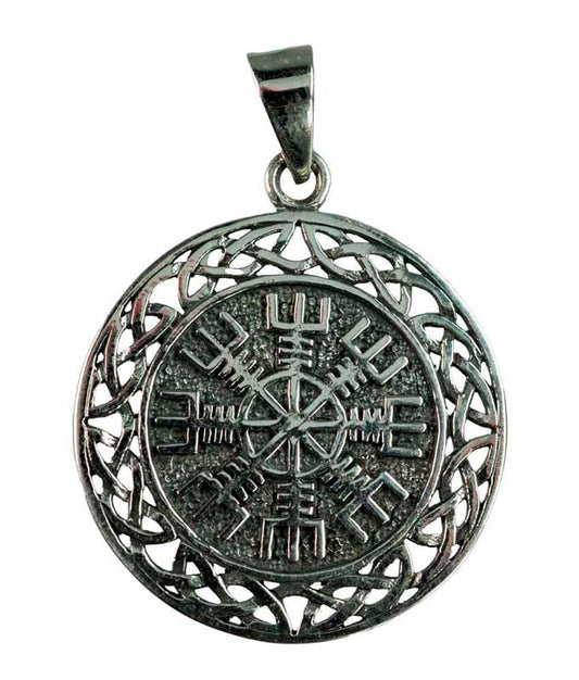Pendentif Viking Vegvísir en Argent Massif 925