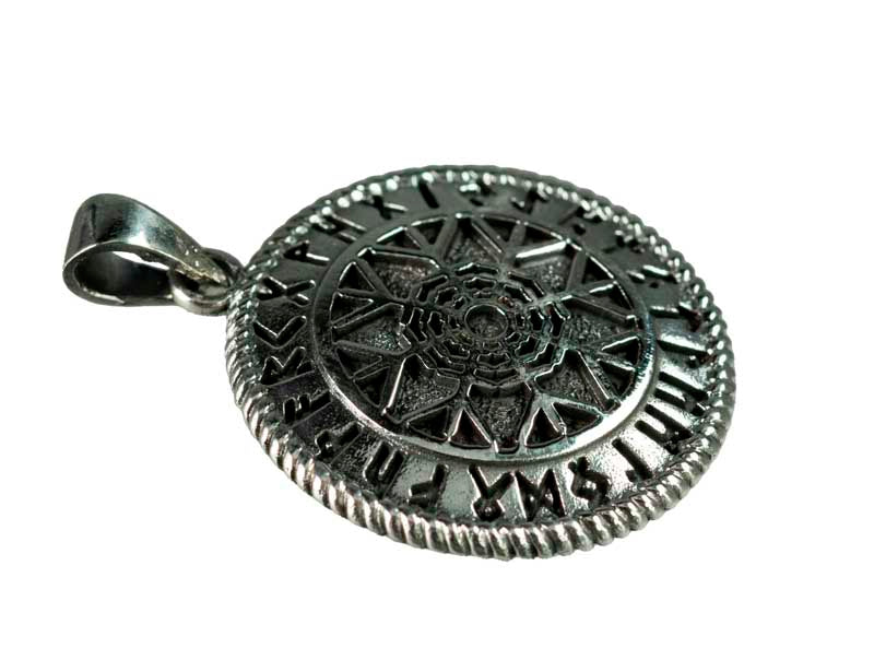 Pendentif Vegvísir en Argent Massif 925 - Viking
