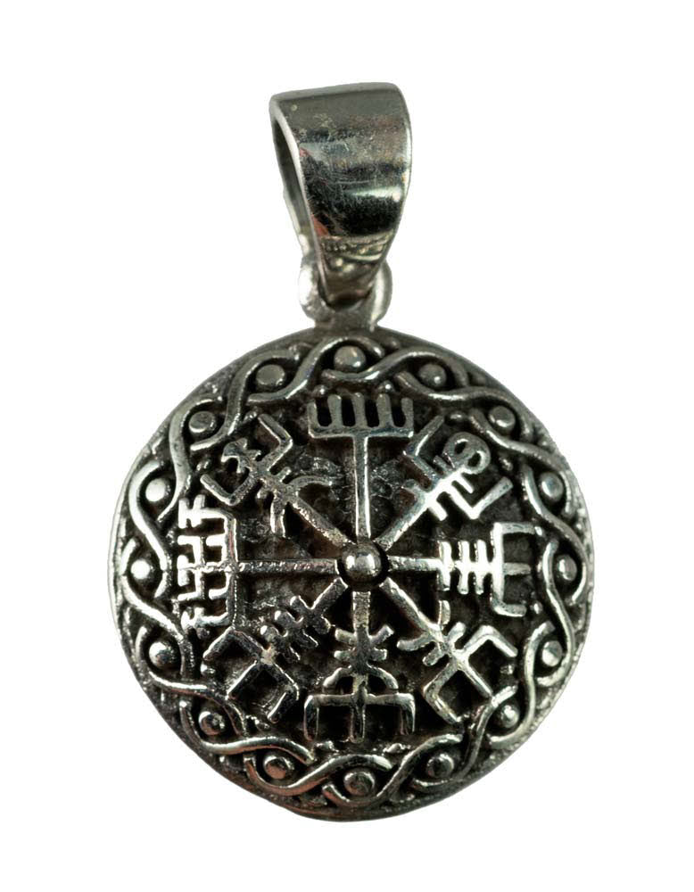 Pendentif Vegvísir Viking en Argent 925