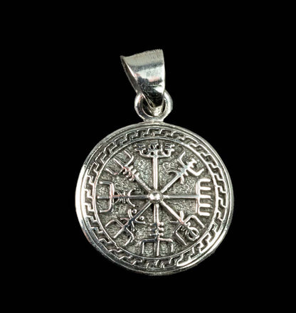 Pendentif Vegvísir Viking en Argent 925