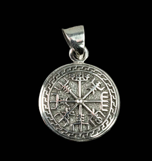 Pendentif Vegvísir Viking en Argent 925