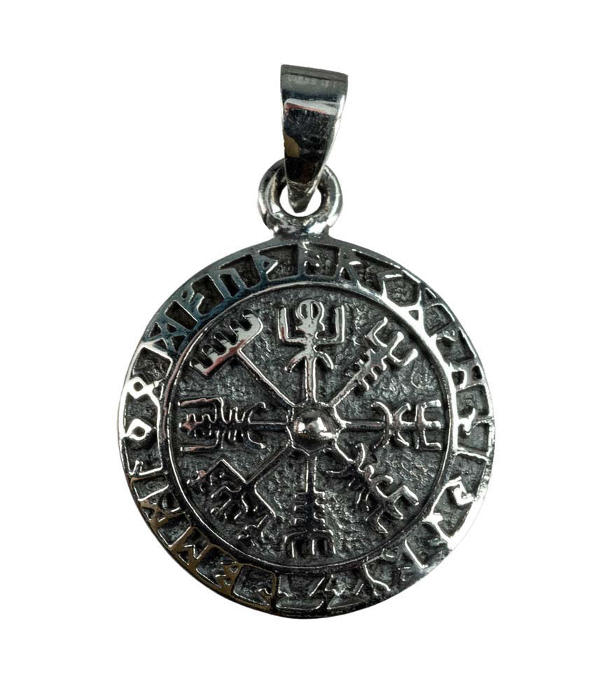 Pendentif Vegvísir Viking en Argent 925